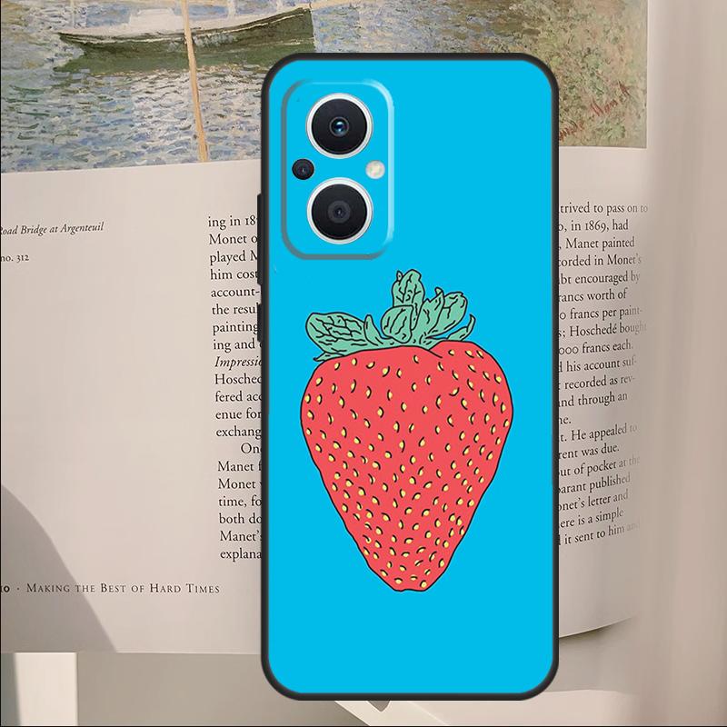 

Strawberry Red Cover For OPPO Reno 13F 11F 12F 14F 11 12 13 14 Pro 7 8 Lite OPPO Find X6 X5 X8 X9 Pro Case OPPO Find X8