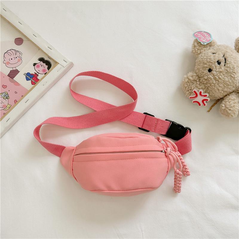 

Cute Solid Color Kids Chest Pocket Bag Ideal For Everyday Use And Fun Outings рожевий
