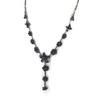 Les Trésors De Lily [N8442] - Black 'Paradis Floral' Designer Necklace