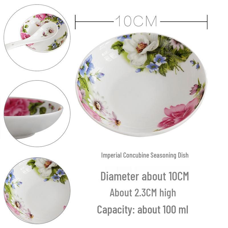 Imperial Concubine 10-inch Porcelain Soup and Serving Plate