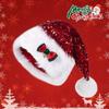 1pc Sequin Kids with Long Fluffy Solid Color Glitter For Adult Santa Claus Hat