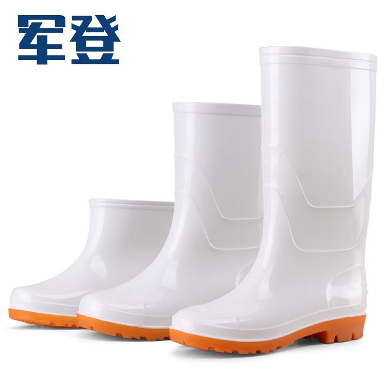 White Oil-resistant Rain Shoes Food Factory Hygiene Shoes Work Shoes Beef Tendon Sole Rain Boots Labor Insurance Rubber Shoes