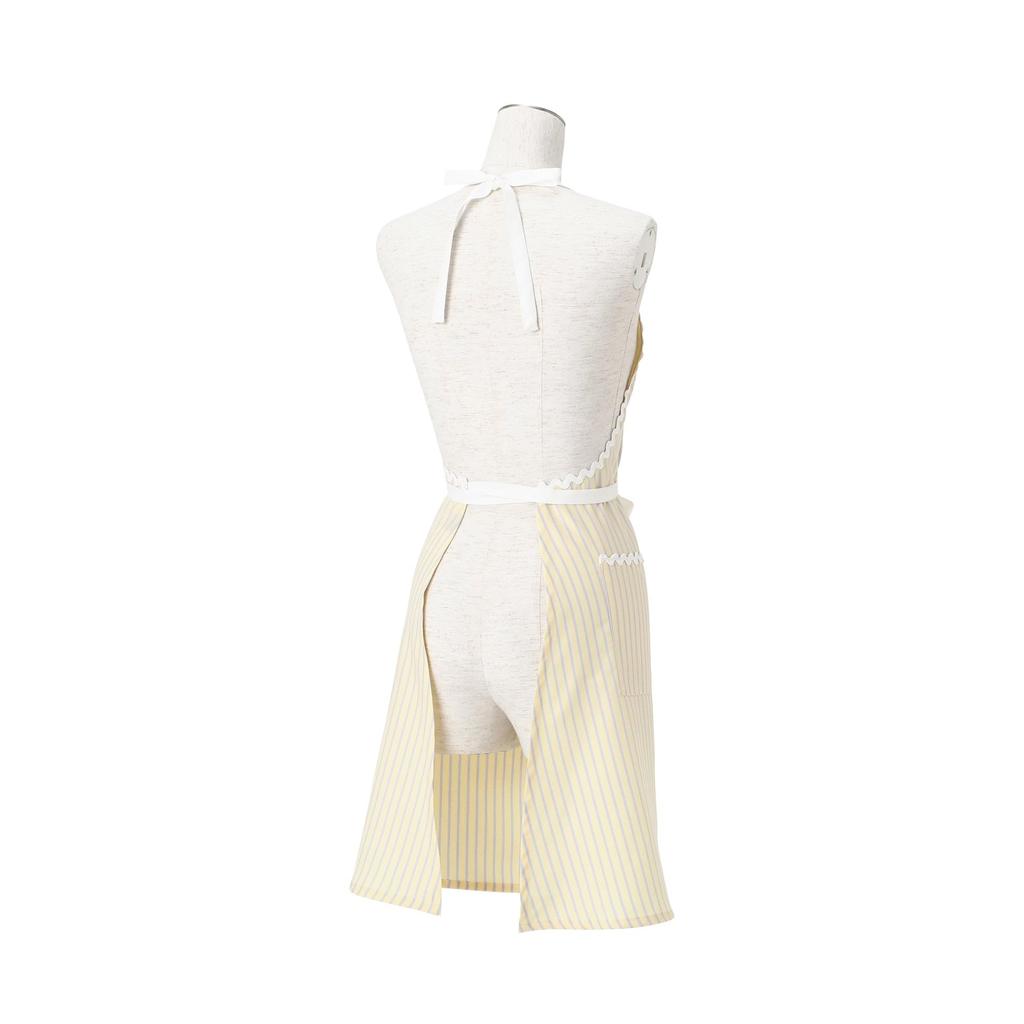 Francfranc Wave Full Apron in Yellow with Stylish and Makes a Great Gift Stripes, Cute,