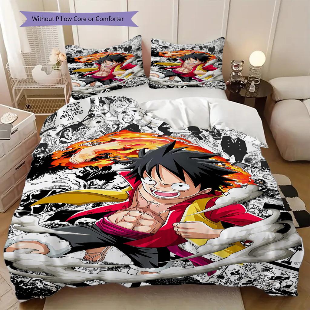 Anime One Piece Soft Comfortable Duvet Cover, Children's Bedding Set Gift, Various Sizes Available LXR175