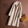 Autunno e inverno stile coreano cappotto in lana sintetica cappotto per donne temperamento casual abito da mamma colletto da bambola lunghezza media stile Hepburn
