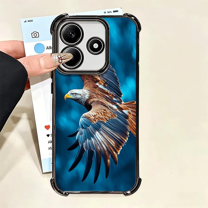 Bald Eagle Cool Plating Phone Case For Xiaomi Poco X5 X6 X7 X8 Pro Max F8 Ultra F7 M8 M7 M5S Redmi 15C 15 14C 13C 13 X3 12C F6