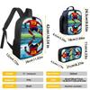 3-Piece 19 Soccer Star Pattern Backpack Set – Large-Capacity Casual Backpack with Matching Clutch & Tote Bag, Perfect for Daily