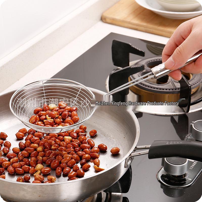 Edelstahl Mehrgrößen Nudelschöpfer und Sieb Netzschöpfkelle für Knödel.