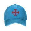 Individuelle Jerusalem Königreich Kreuz Baseballkappe Verstellbar Unisex Baumwolle Tempelritter Kreuzzüge Papa Hut Perforierte Unisex Snapback Kappen