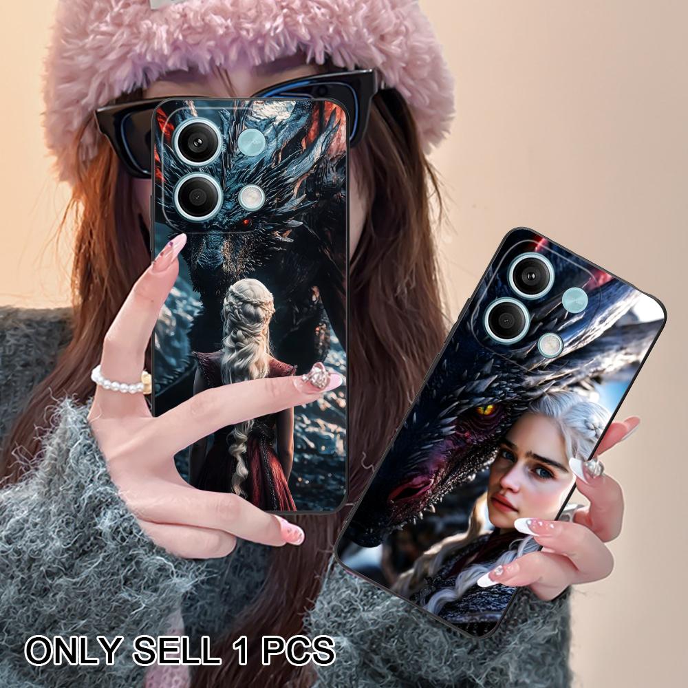 Dragon Queen Matte TPU Mobile Phone Case for Xiaomi Redmi 15 14 13 12 A5 3 2 1 C Plus 4G 5G Colorful Printing Cover