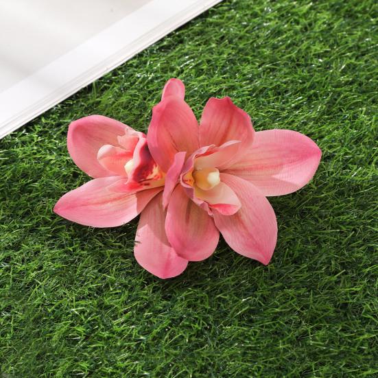 1/3Pcs Women Hairpin Secure Grip Realistic Orchid Design Hair Clip Non-Fading Decorative Hair Accessories