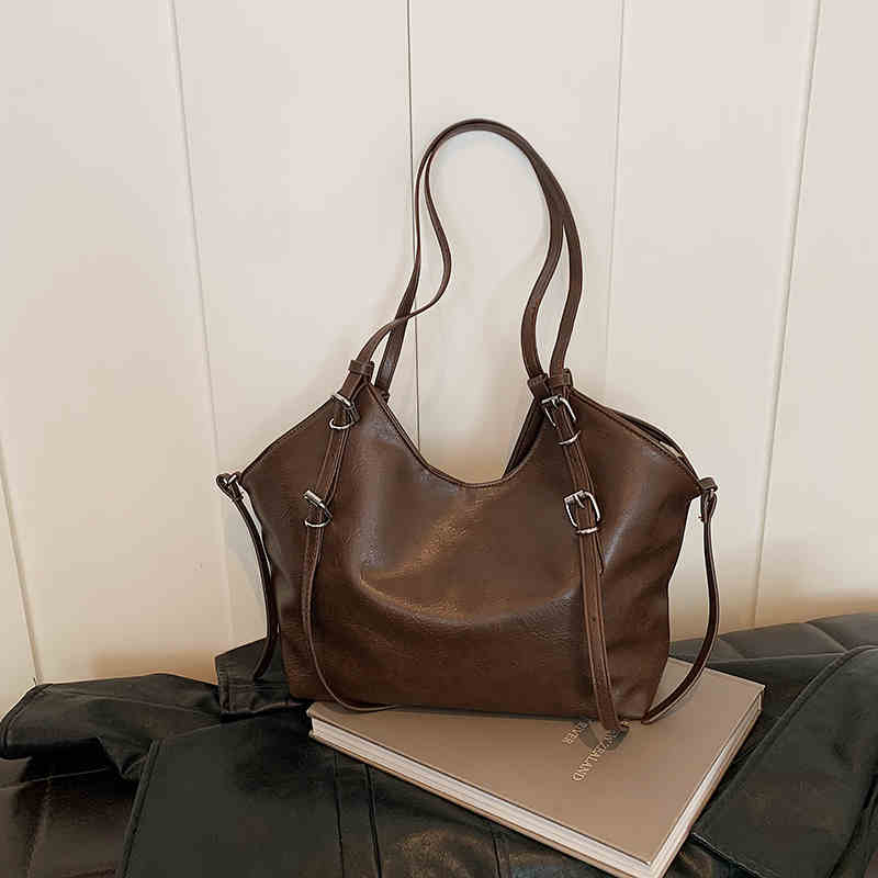 

Повседневные сумки-тоуты из текстурированной искусственной кожи, осенне-зимние, винтажные, большой емкости, сумка через плечо для поездок на работу, женские дорожные сумки