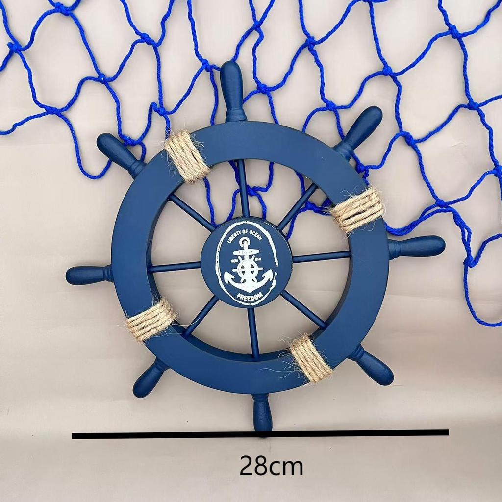 Mediterranean Style Helmsman Anchor Wall Decor for Kindergartens and Bars