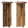 Plant Stand 2 Pcs Reclaimed Wood Look 29.5 X 29.5 X 60 Cm Engineered Wood