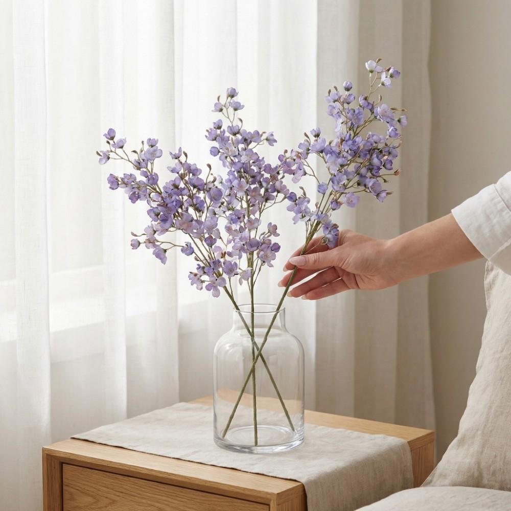 Fake Floral Artificial Pear Flowers Real Touch Handmade Simulation Pear Blossom Artificial Plum Blossom Faux Flower Branch