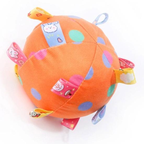 Pet Chew Toy Dot Printing Colorful Webbing Highly Elastic Bite-Resistant Cotton Filling Built-in Bell Noise Making Dog Toy