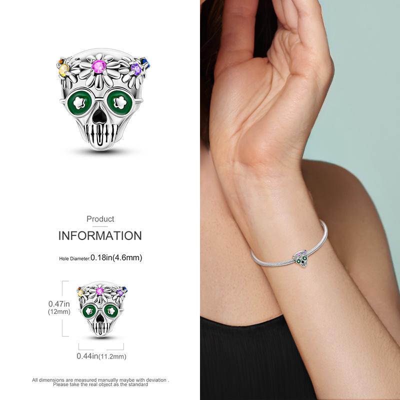 

Copper Charms Beads Halloween Pumpkin Skull Series Dangle Fit Original Bracelet Necklace Women Diy Jewelry Making Gi