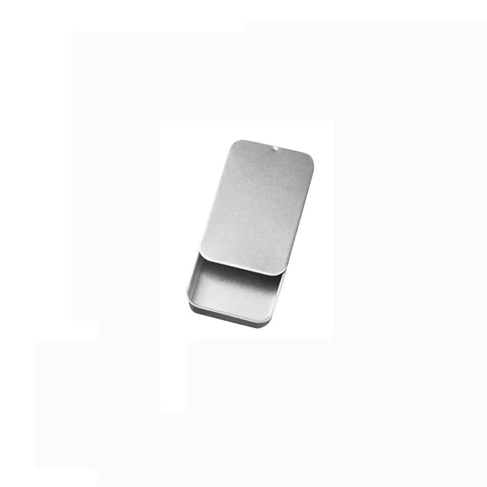 1Pcs Push Tin Plate Mini Metal Storage Box Travel Small Finishing Box Dust-proof Rectangular Candy Packaging Iron Box Pill Cases