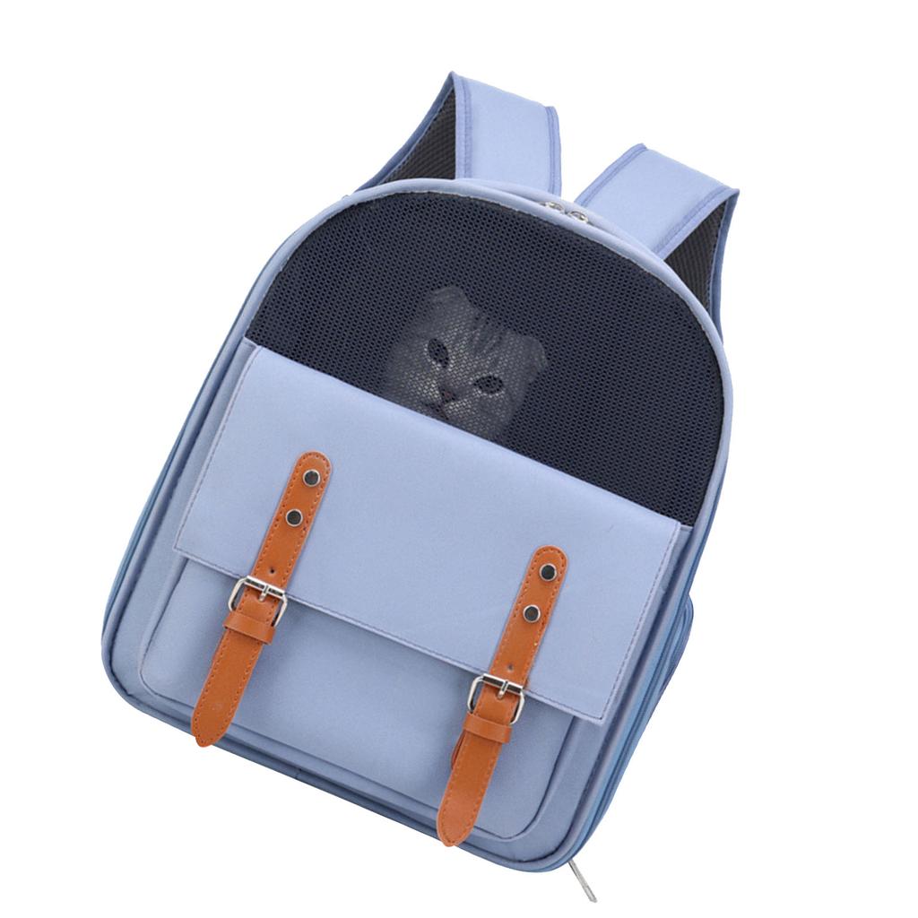 Cat Backpack Large Capacity Portable Brthable Dog Cat Carrying Double Shoulder Bag for Pet Outing Travel Hiking