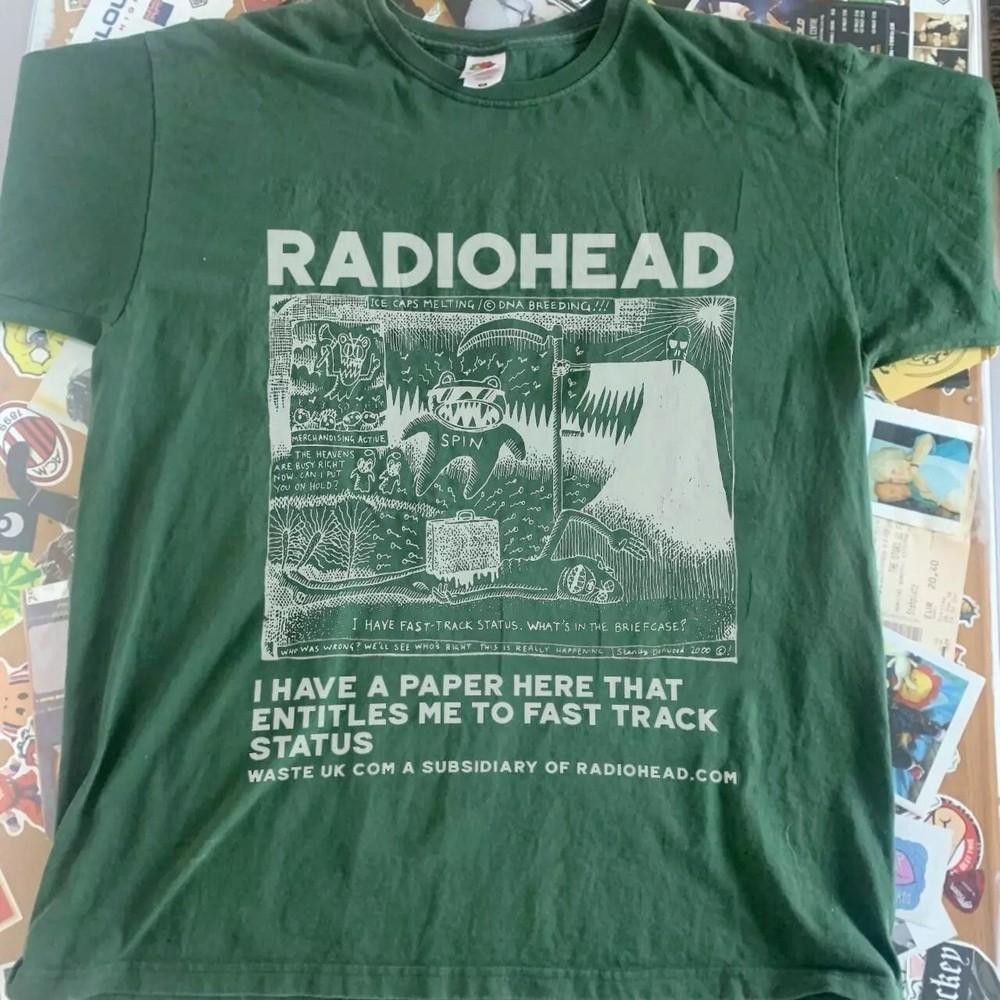 Radiohead 90s Retro Graphic Unisex Forest Green T-shirt S-5XL