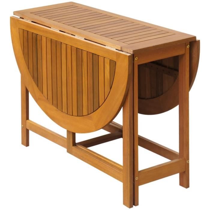 VidaXL Table de jardin 130x90x72 cm Bois d'acacia massif