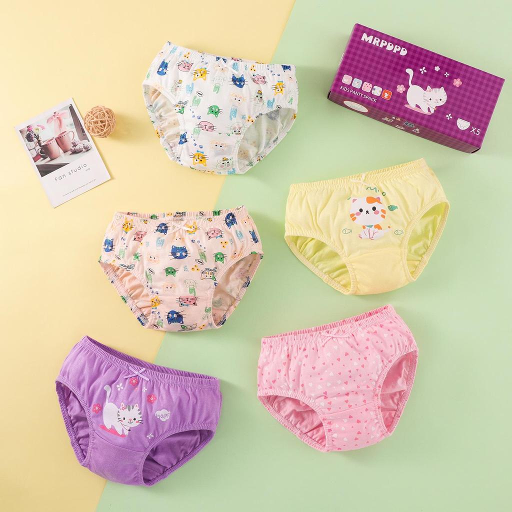 All-Cotton A-Grade Girls' Briefs: No-Wedgie Underwear for Small to Medium Children and Babies