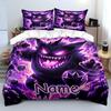 Custom Name Pokemon Bedding Set With Classic Gengar Printing,Bed Set Pillowcase Adult Bed Cover Bedroom Bed Set Exquisite Gifts