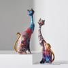 Elegant Water Transfer Cat Ornaments: Modern High-End Decor & Cute Wedding Gift for Couples