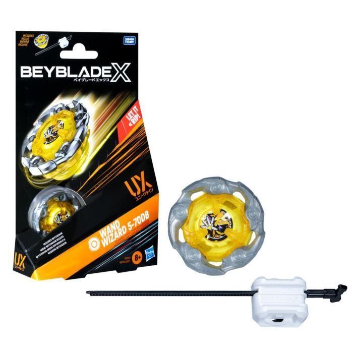 Beyblade X Starter Pack Wand Wizard 5-70DB UX, toupie de type endurance et lanceur, toupies authentiques Takara Tomy, dès 8 ans