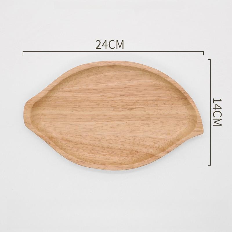 

Solid Wood Leaf Cashew Tray for Home Hotel Coffee Dim Sum Tea Fruits and Water Cups