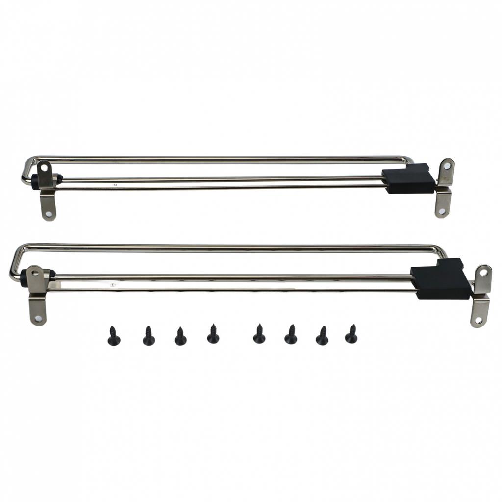 2 Pcs Adjustable Clothes Rods for Closet Retractable Hanger Set for Easy Use