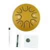 4.5Inch Steel Tongue Drum 8 Notes C Major Tuned Percussion Instrument Handpan Drum Music Tambourine Drum with Mallets