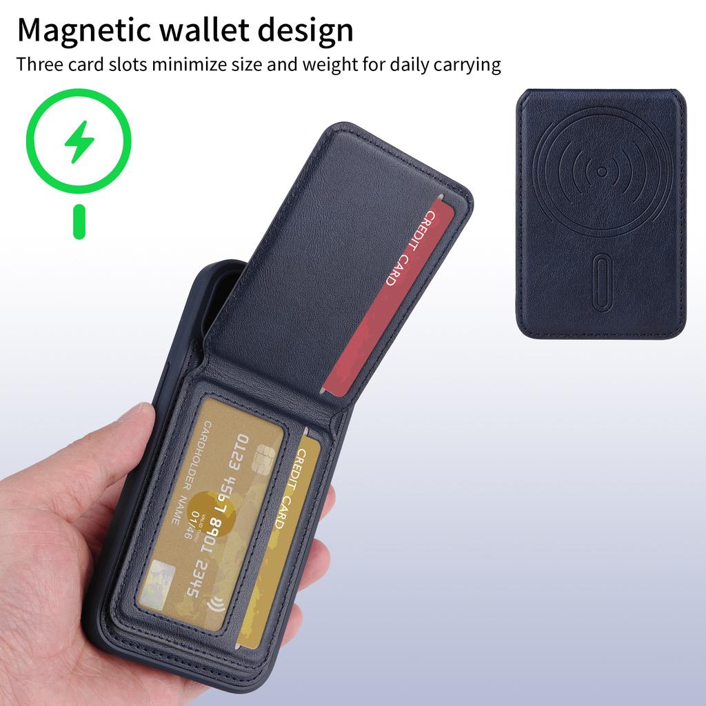 For iPhone 16 Plus Magnetic Case BETOPNICE RFID Blocking Leather Phone Back Cover with Detachable Card Bag