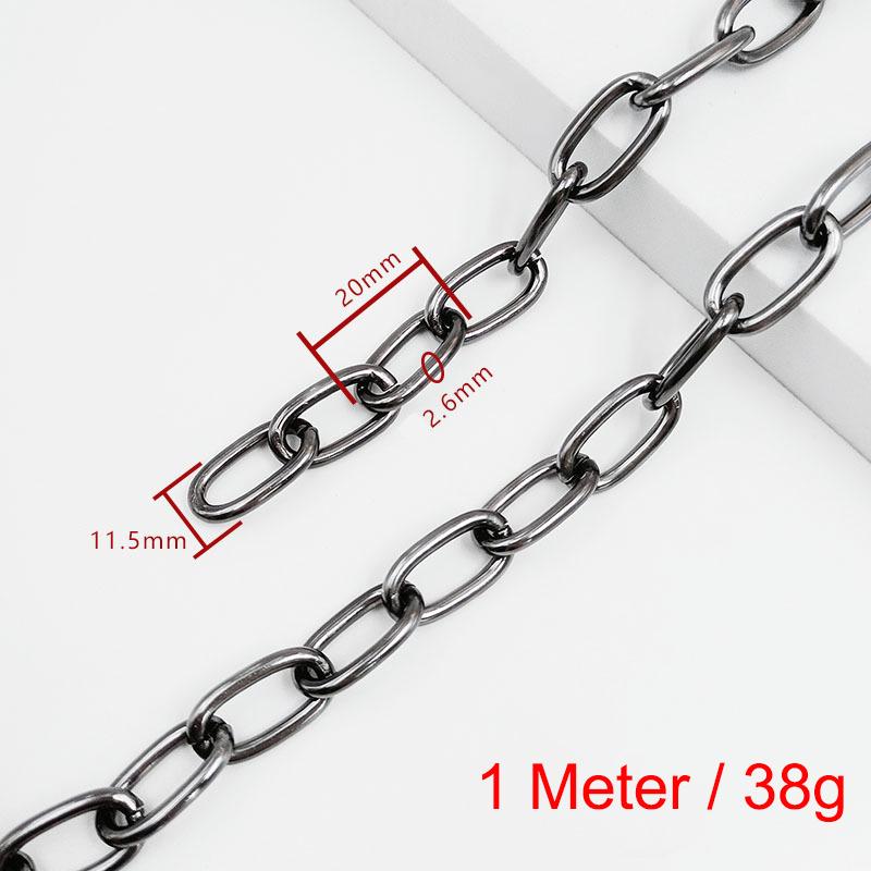 1 Meter Aluminum O-Shaped Twist Double Chain for DIY Necklace Bracelet Jewelry Making Clothing Bag Component Accessory Supplies