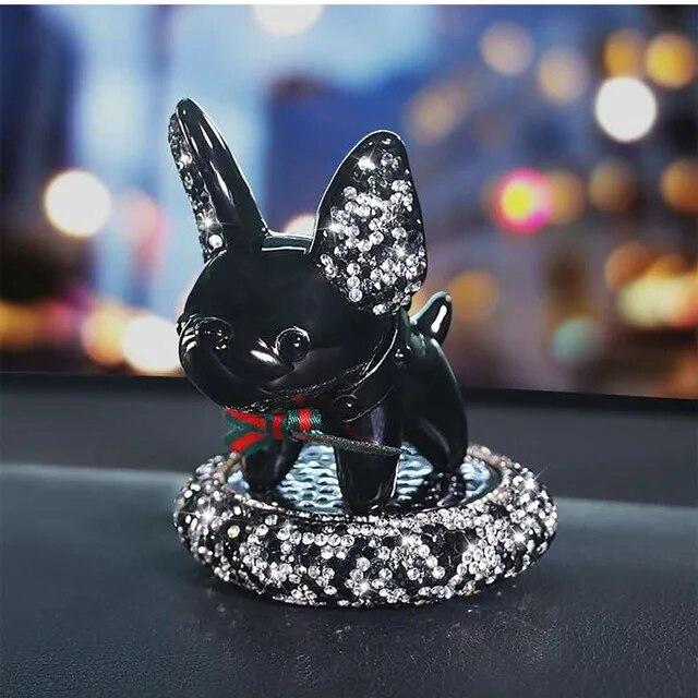 2020  Cartoon Car Air Freshener Dog Gift Diamond Dog Shaking Head Car Interior Ornament Perfume Solid Car Aroma Decoration