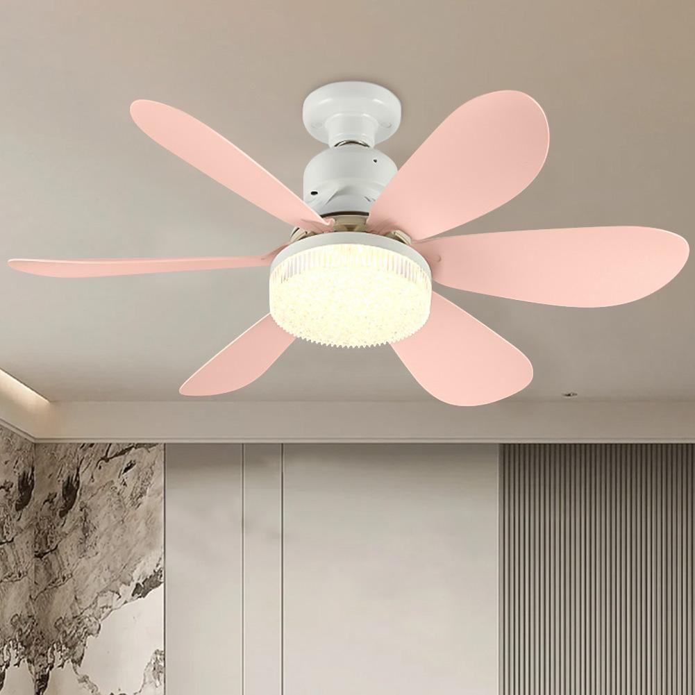 E27 Socket Fan LED Light E27 Base 42cm Indoor Ceiling Fan Light Dimmable Low Profile Ceiling Fan for Bedroom Living Room Kitchen