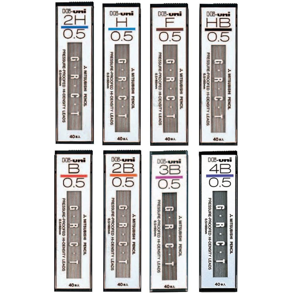Mitsubishi Pencil Sharp Refills Hi Uni 0.5mm HB HU05300HB Pack of 10