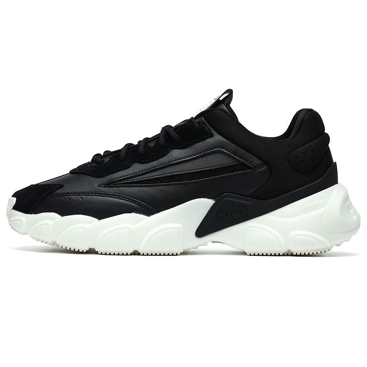FILA Fashion Sneakers Leather Comfortable Versatile Low-Top Casual Shoes Men sneakers Black White F12M134144FBK