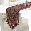 New Brocade Embroidered Table Decoration Thick Velvet Chenille Satin Modern European Jacquard Table Runner Long Strip Tablecloth
