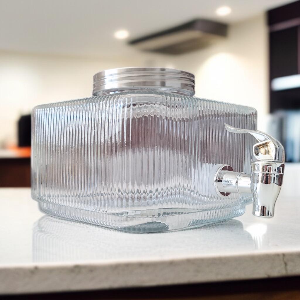 Jar With Tap For The Refrigerator 3 L Glass Jar With Tap For Water Lemonade