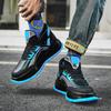 Spring Men's High Top Board Shoes Thick Sole Trend Casual Shoes Outdoor Anti-slip Wear Sports Board Shoes