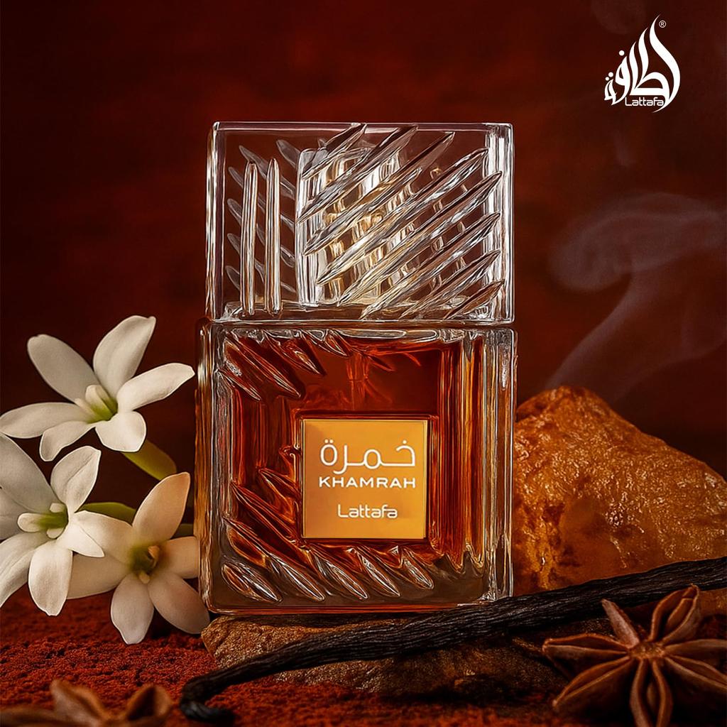 Lattafa Khamrah - Vanilla, Warm Spicy, Amber, Cinnamon - Eau De Parfum Long-Lasting Fragrance for Unisex, 3.40 Ounce / 100 M
