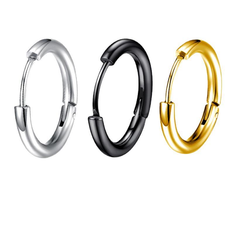 Titanium Steel Hoop Earrings: Thick, Thin & Coil G-Dragon Style - Stainless Steel Ear Cuffs