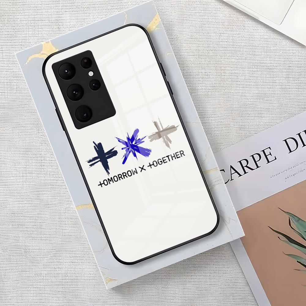 Hot K-KPOP A-TXT-S Phone Case For Samsung S26 S25 Edge Ultra S23 S22 S21 S20 Plus S24 Fe Glass Cover