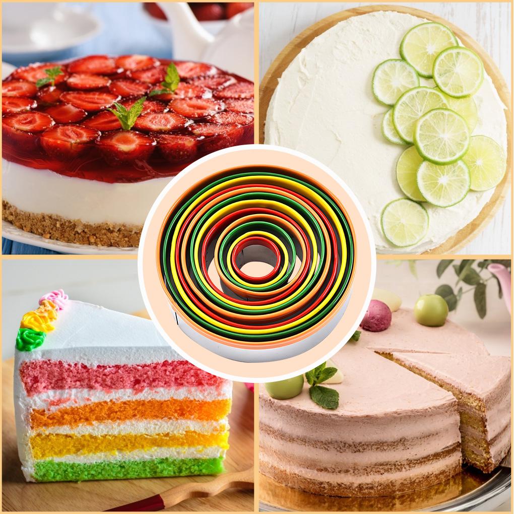 12Pcs Round Cookie Molds Set Stainless Steeel Sugar Biscuit Pastry Rings Cake Baking Moulds DIY Cookie Making Mold