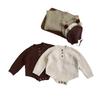 Autumn Korean Knit Romper & Cute Hat for Newborns - Unisex Snap-Crotch Sweater Romper