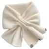 Adjustable Fit Short Knit Neckerchief Thickened Korean Style Neckwarmer Solid Color Scarf  Students