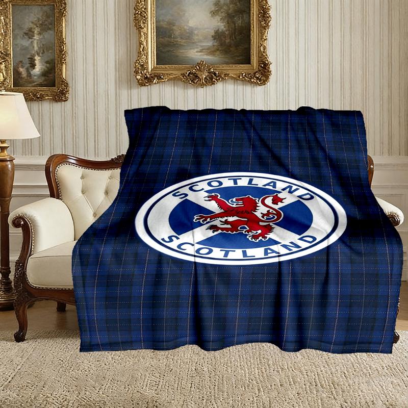 1pc Comfortable Home Print Throw Blanket, Rangers FC Blanket For Bed and Sofa Use, Special Present For Family