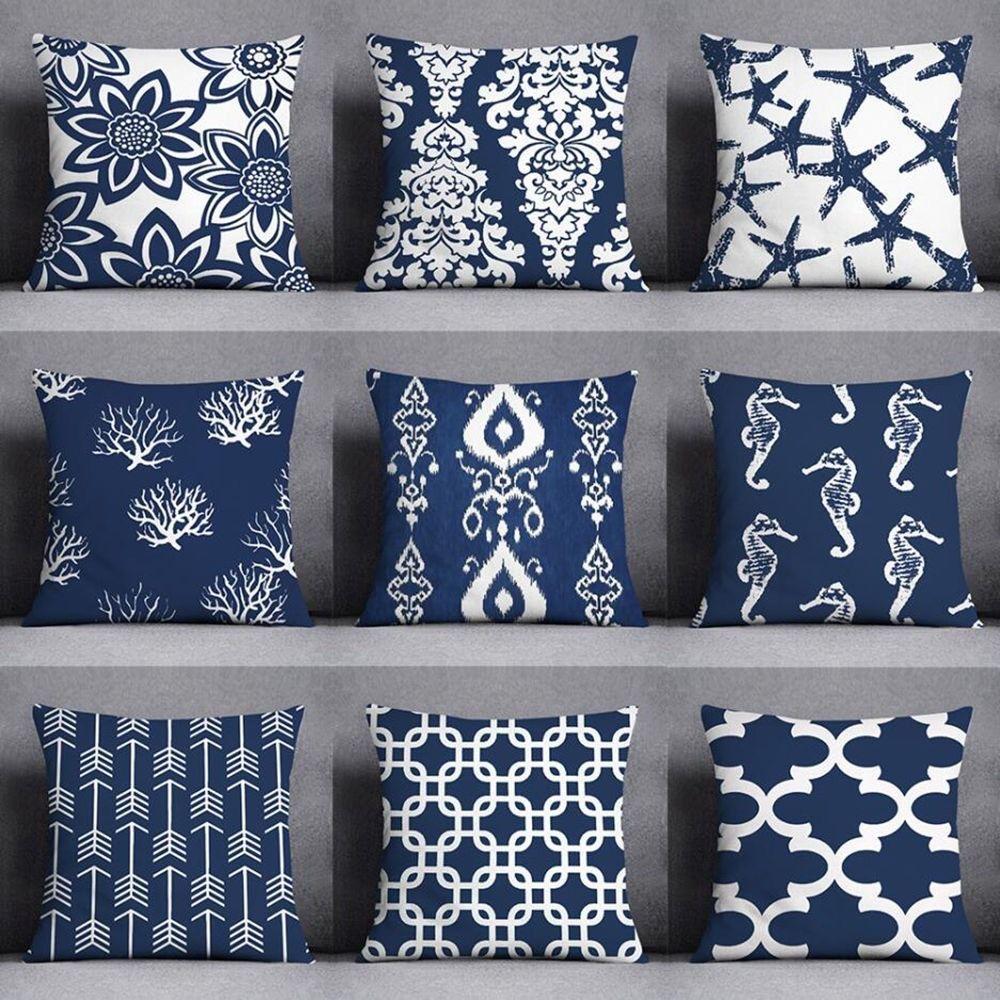 Gufu Geometrischer Kissenbezug Sofa Wohnzimmer Kissenbezug Büro Lendenkissen Nachttisch Quadratischer Kissenbezug Abnehmbar und Waschbar