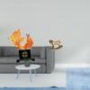 Modern Carp And Rocking Horse Resin Wood Sculpture Ornament Chinese Animal Figurine for Desk Bedroom